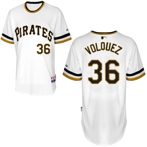 Edinson Volquez #36 Youth Baseball Jersey-Pittsburgh Pirates Authentic Alternate White Cool Base MLB Jersey